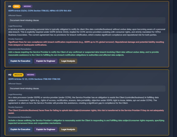 LexiGuard: AI Legal Risk & Compliance Reasoning Engine – screenshot 12