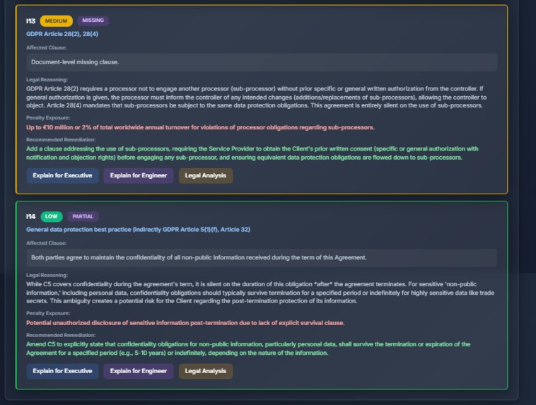 LexiGuard: AI Legal Risk & Compliance Reasoning Engine – screenshot 13