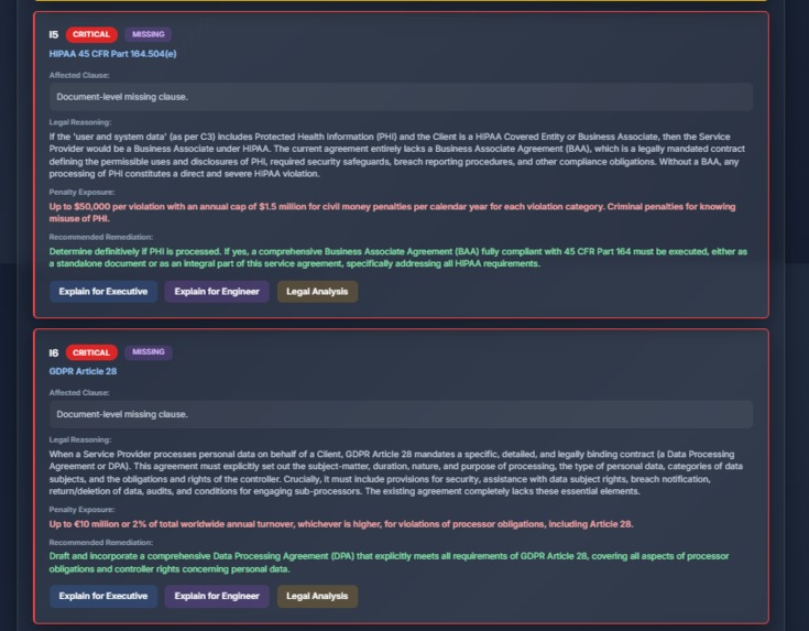 LexiGuard: AI Legal Risk & Compliance Reasoning Engine – screenshot 9