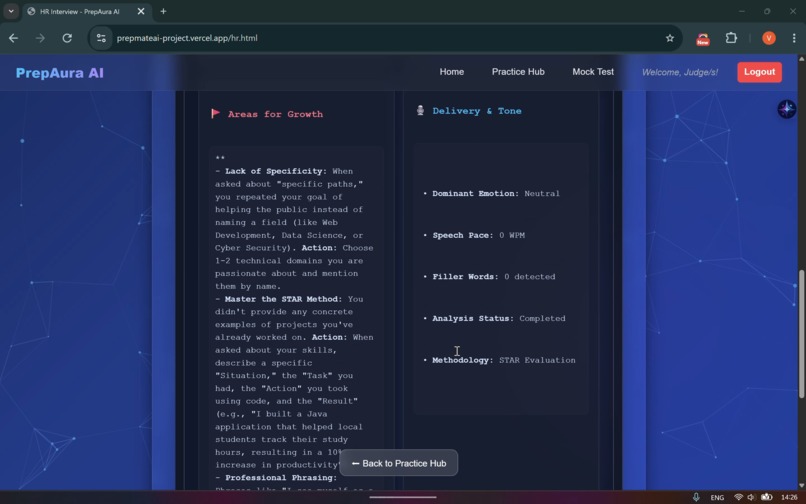 PrepAura - Multimodal AI Interview Preparation Platform  – screenshot 10