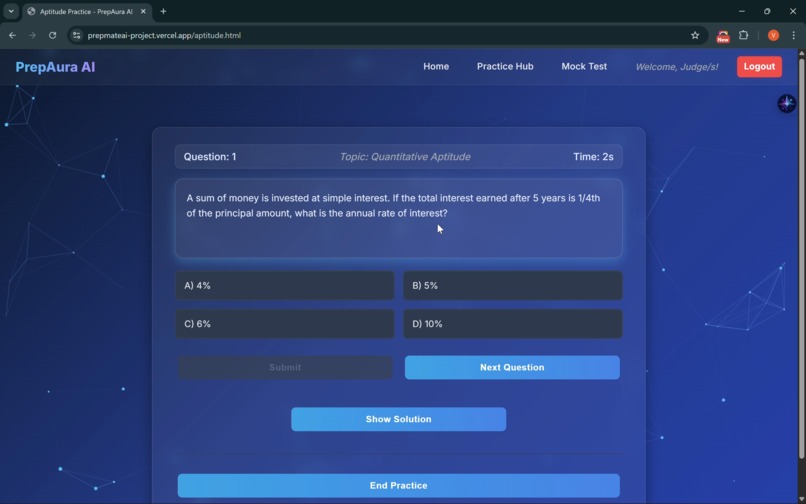 PrepAura - Multimodal AI Interview Preparation Platform  – screenshot 5