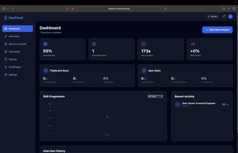 DevProof AI – screenshot 1