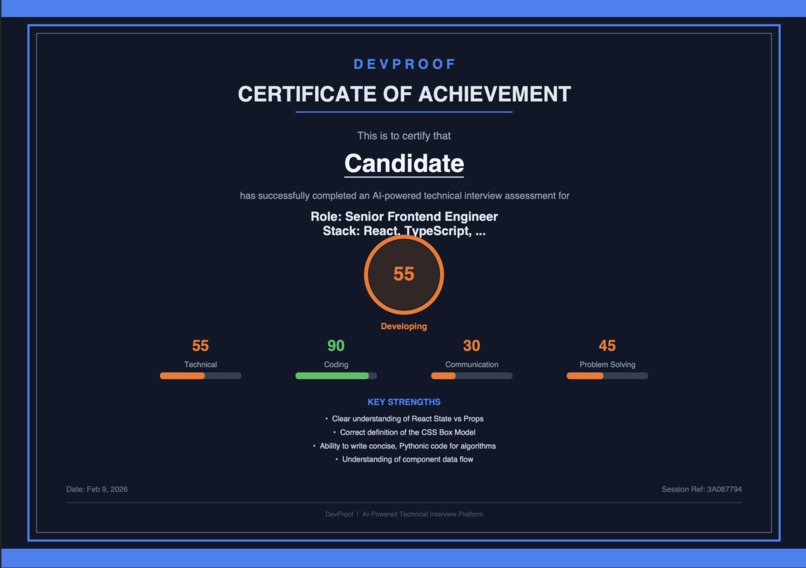 DevProof AI – screenshot 3