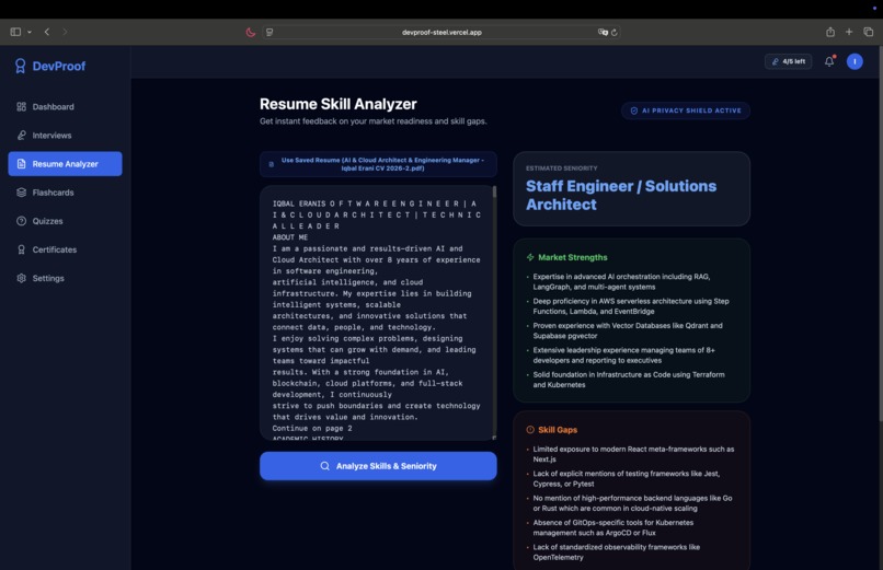 DevProof AI – screenshot 6