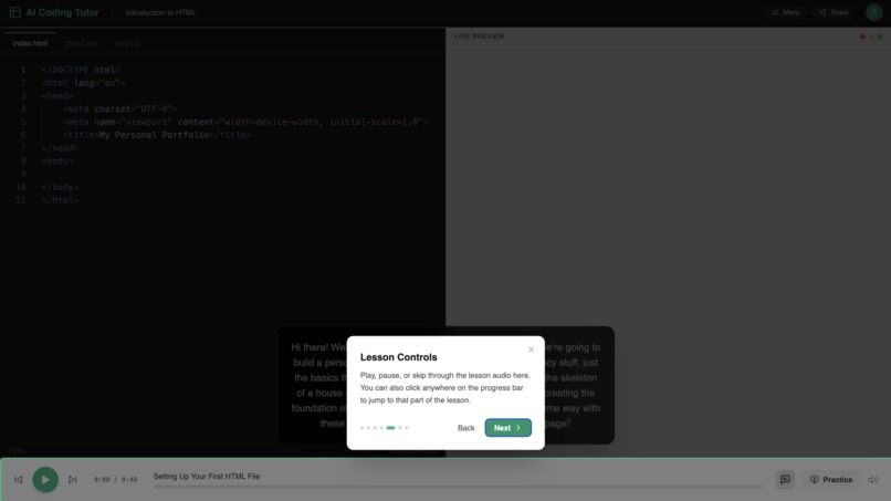AI Coding Tutor For Learning App Development – screenshot 1