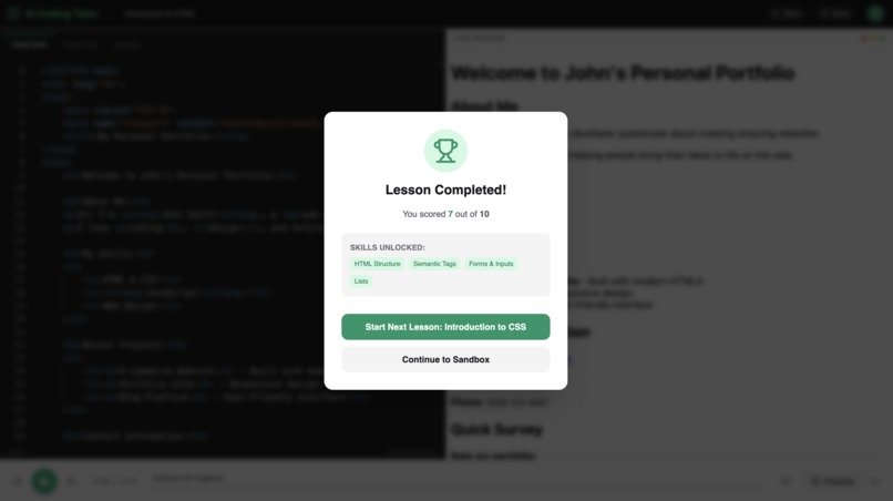 AI Coding Tutor For Learning App Development – screenshot 2