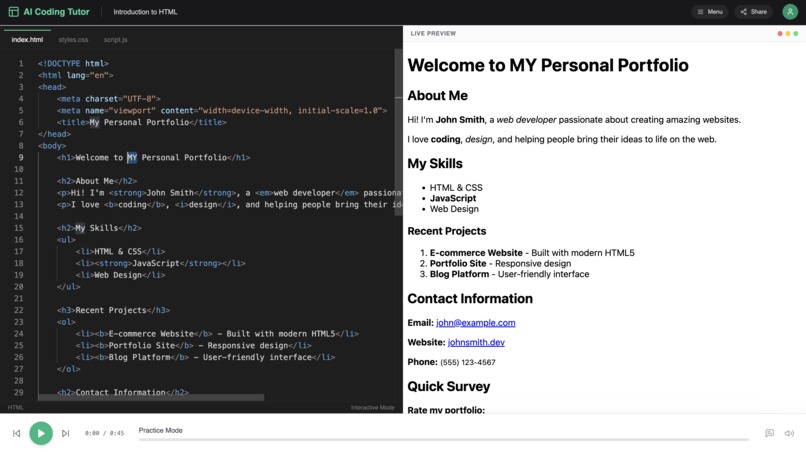 AI Coding Tutor For Learning App Development – screenshot 3