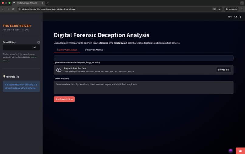 The Scrutinizer: Forensic Deception Lab – screenshot 1