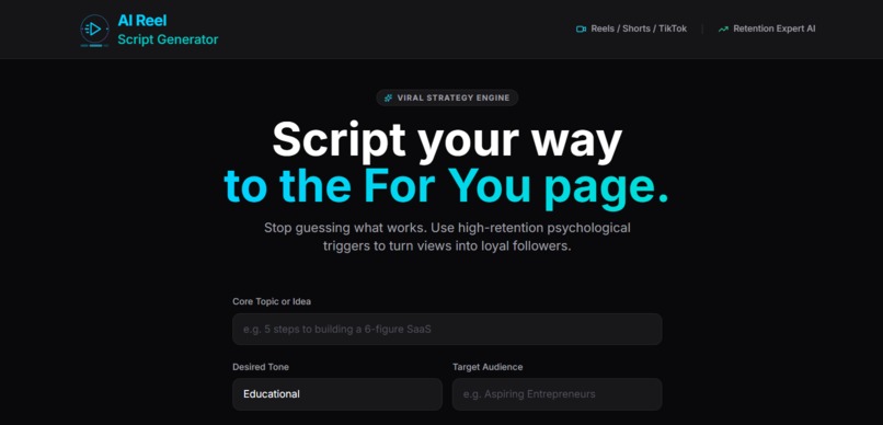 AI Reel Script Generator – screenshot 1