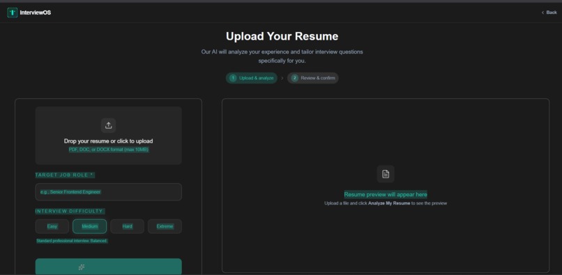 InterviewOS – screenshot 2