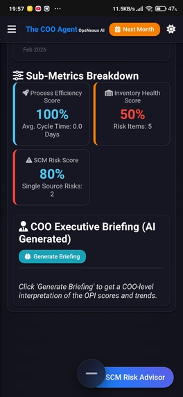 OpsNexus AI : The COO Agent – screenshot 1