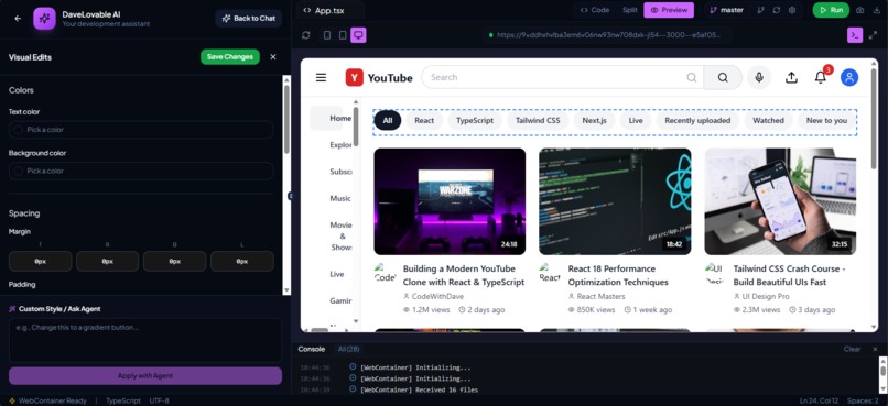DaveLovable: UI/UX Code Agents  – screenshot 5