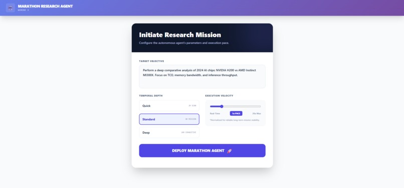 Marathon Research Agent – screenshot 1