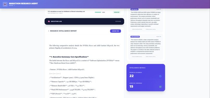 Marathon Research Agent – screenshot 2