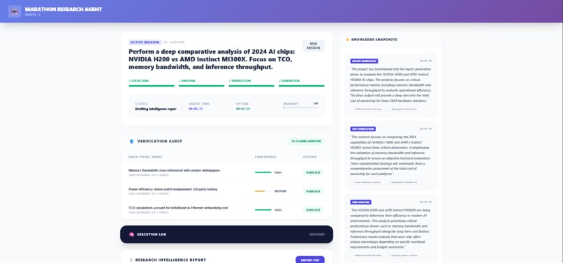 Marathon Research Agent – screenshot 3