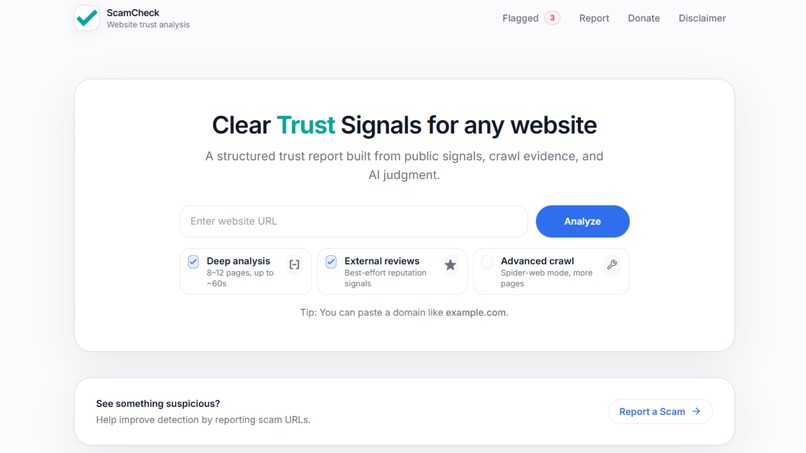 ScamCheck – screenshot 1