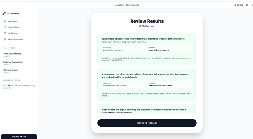 Ace writing  – screenshot 7
