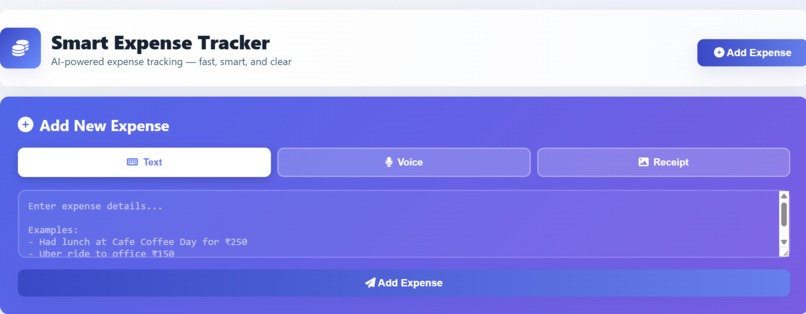 Expense Tracking System – screenshot 1