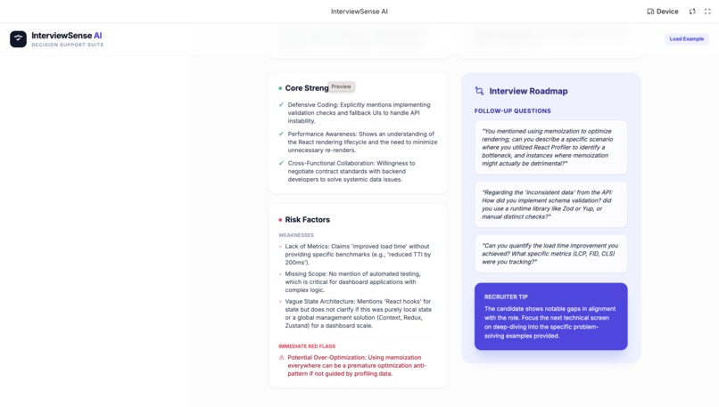 InterviewSense AI – screenshot 1
