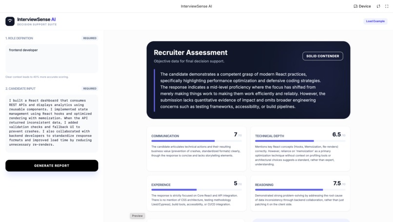 InterviewSense AI – screenshot 2