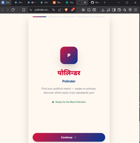 Polinder (Politics/Politician + Tinder)  – screenshot 1