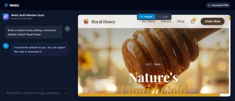WebQ: Build Websites Quick – screenshot 1
