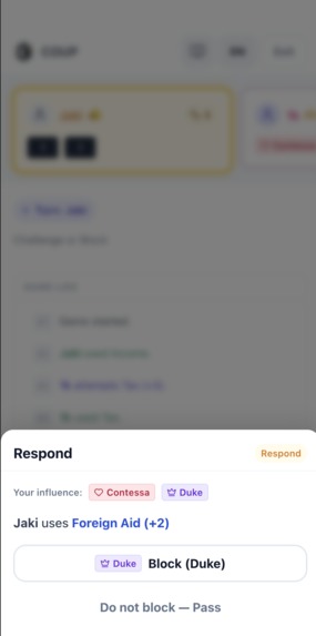 Coup – screenshot 2