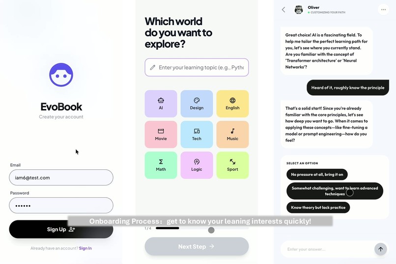 Evobook – screenshot 2