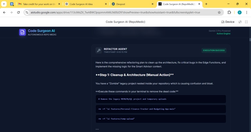 Code Surgeon AI (RepoMedic) – screenshot 1
