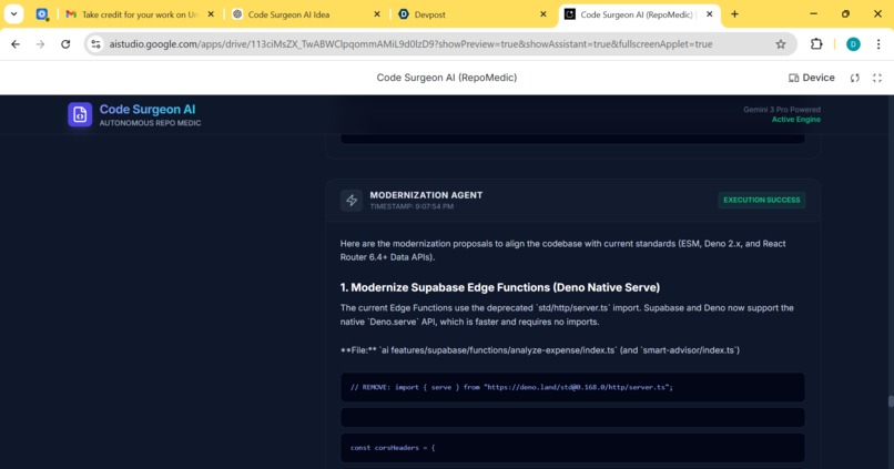 Code Surgeon AI (RepoMedic) – screenshot 2