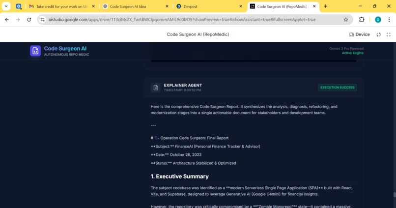 Code Surgeon AI (RepoMedic) – screenshot 3
