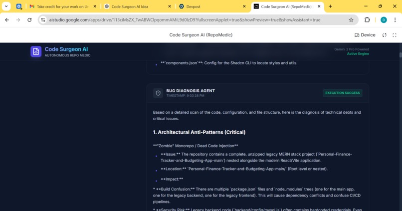 Code Surgeon AI (RepoMedic) – screenshot 4