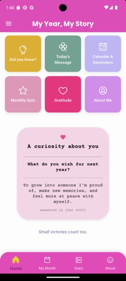 My Year, my Story – screenshot 4