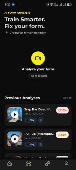 Gymmie - AI Form Scanner – screenshot 1