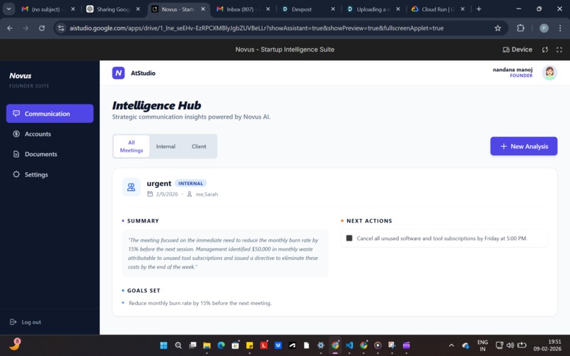 Novus-Startup Intelligence Suite – screenshot 2