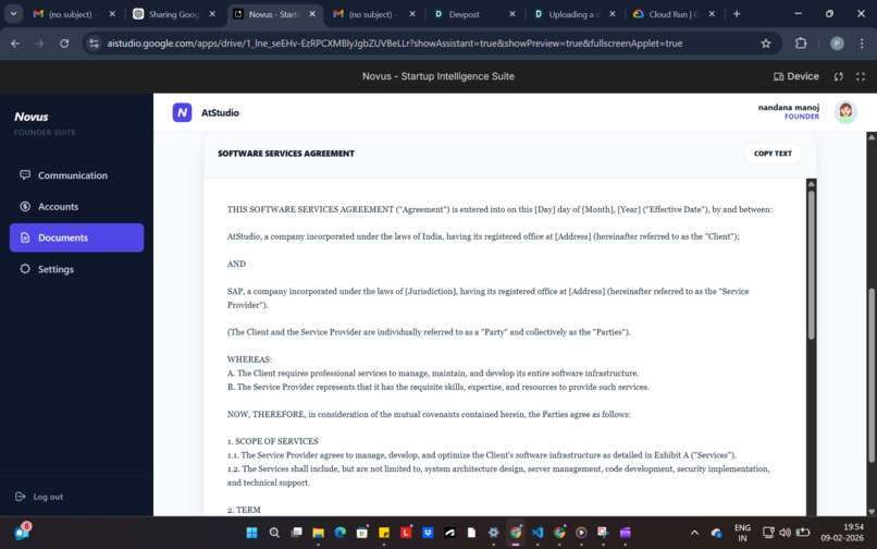 Novus-Startup Intelligence Suite – screenshot 3