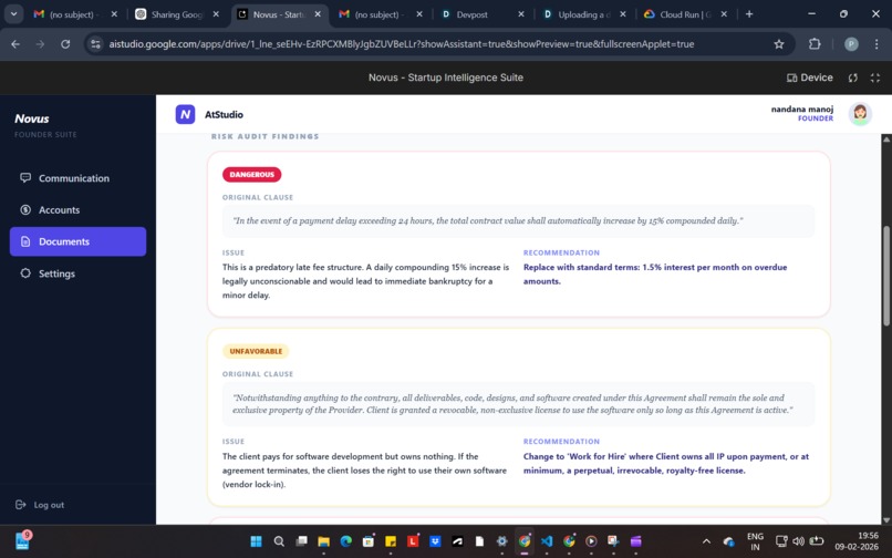 Novus-Startup Intelligence Suite – screenshot 4