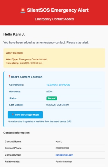 SilentSOS–Automatic Emergency Detection Without User Action – screenshot 6