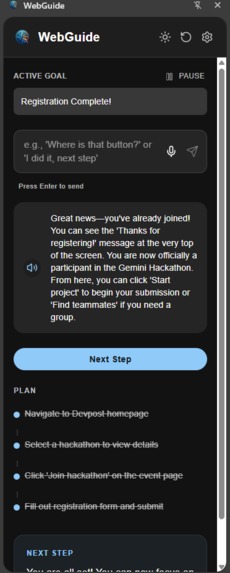 WebGuide – screenshot 3