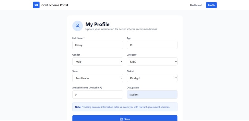 Smart Govern Scheme Awareness & Deadline Filtration Platform – screenshot 3