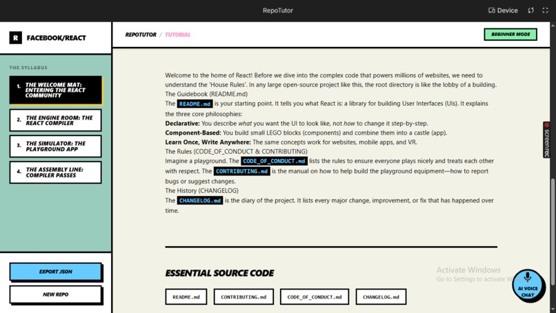 RepoTutor – screenshot 4