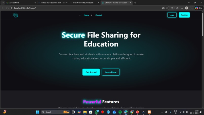 EduShare – Smart Educational File Sharing Platform – screenshot 1