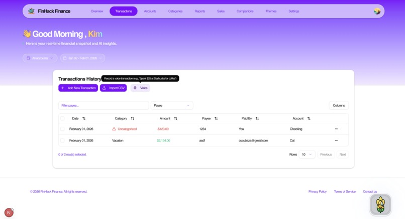 AI Fintech Hack – screenshot 3