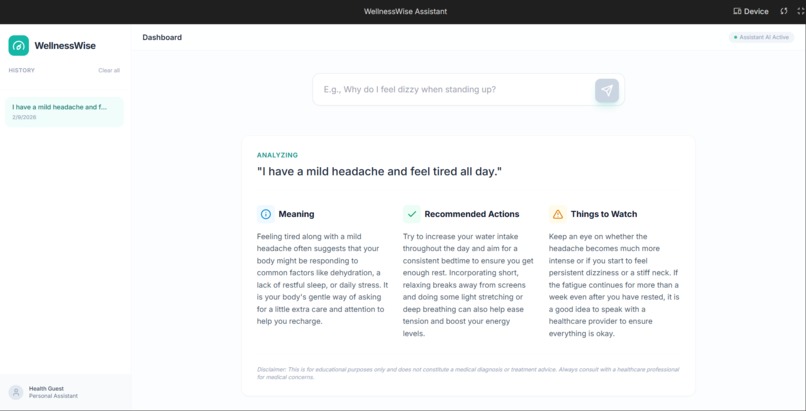 Health & Wellness Analyzer – screenshot 2