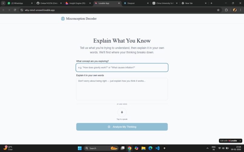 Misconception Decoder – screenshot 1