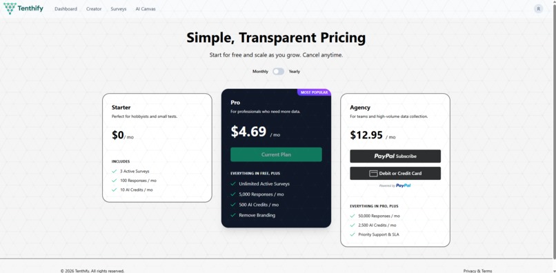 Tenthify: AI-Native Multilingual Survey Platform – screenshot 10