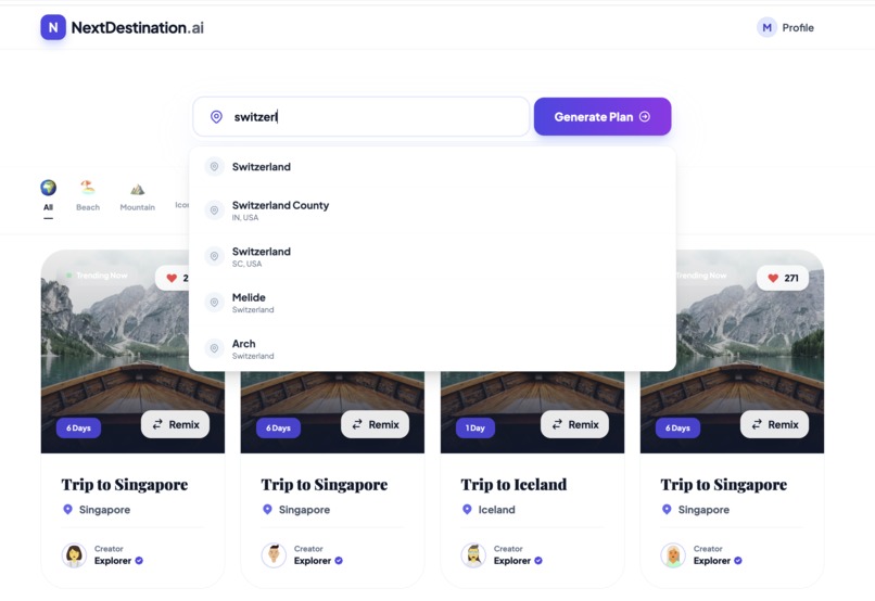 NextDestination.AI – screenshot 2