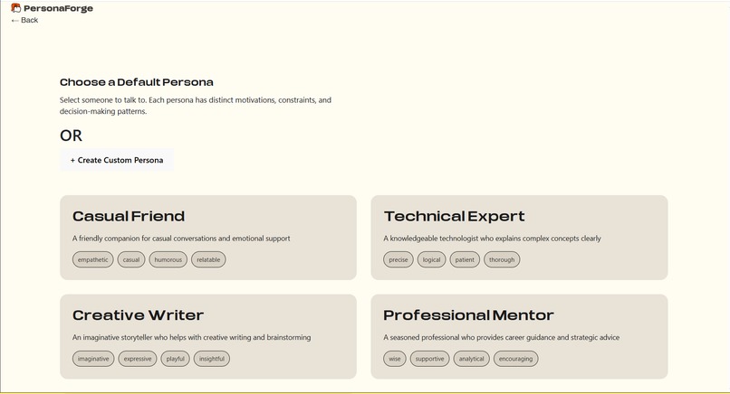 PersonaForge – screenshot 2