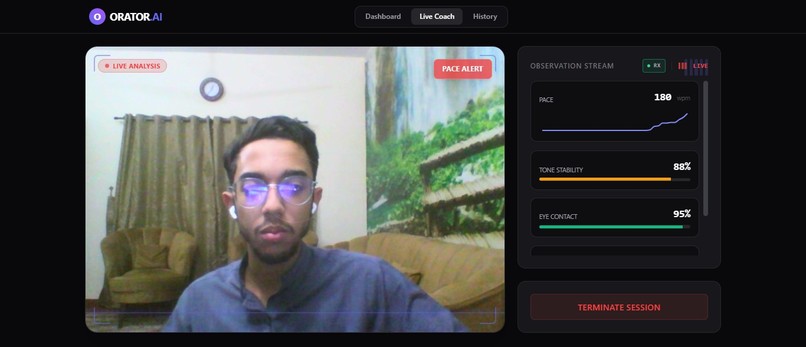 ORATOR.AI — Live Multimodal Public Speaking Coach – screenshot 4