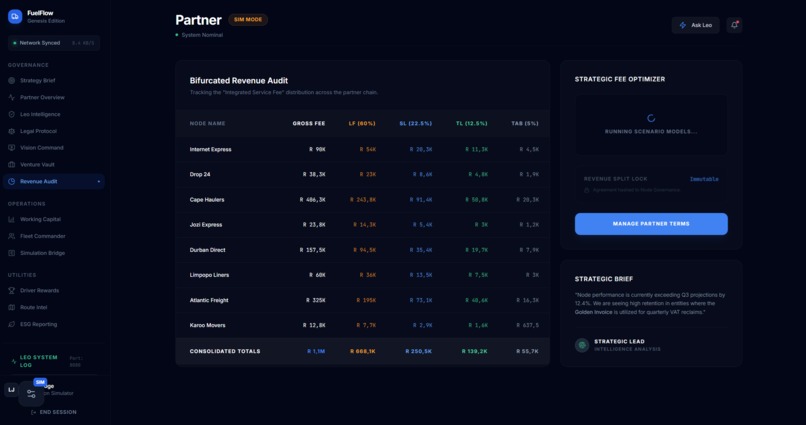 FuelFlow: The Sovereign Logistics Agent (Genesis Edition) – screenshot 3